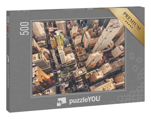 Puzzle 500 Teile „Luftaufnahme von Midtown Manhattan mit Blick auf die St. Patrick's Cathedral“