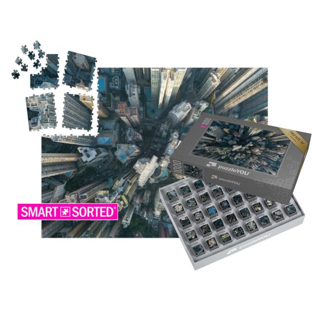 SMART SORTED® Puzzle 1000 Teile „Wolkenkratzer von Hongkong“