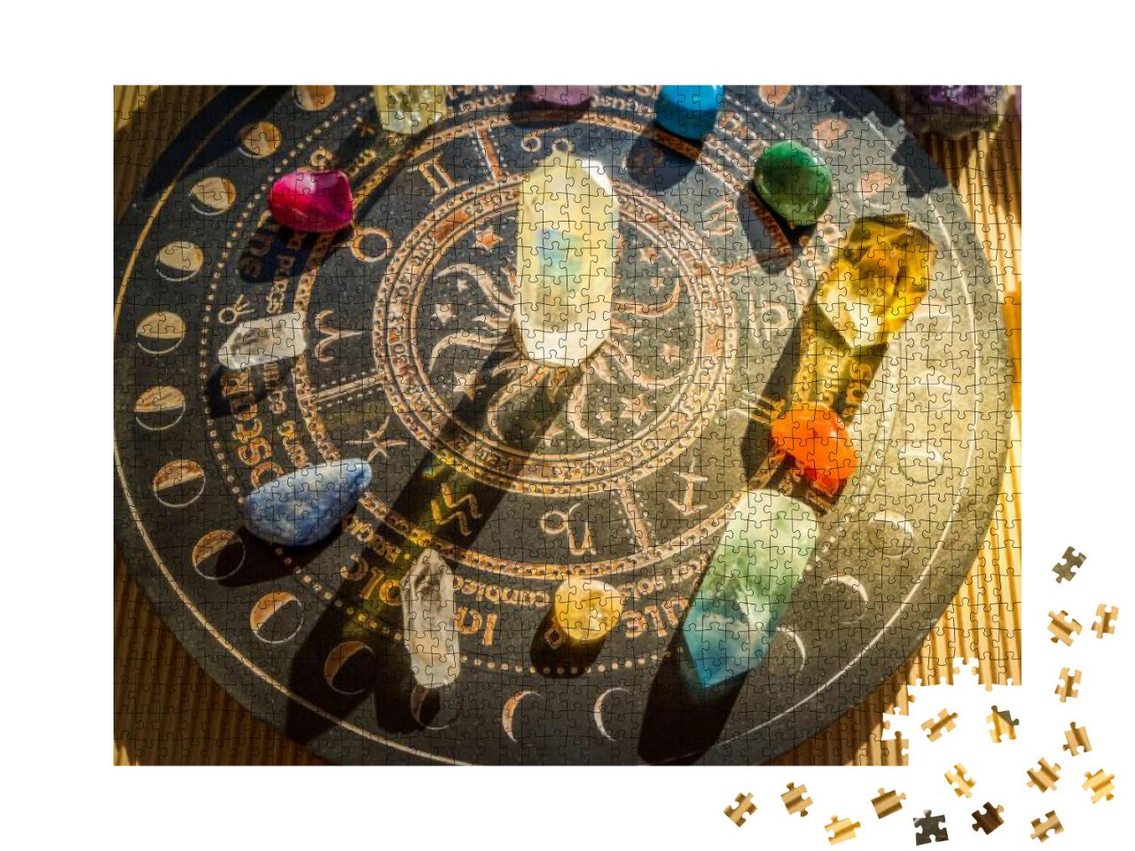 Puzzle 1000 Teile „Edelsteine Mineralien Obelisken“