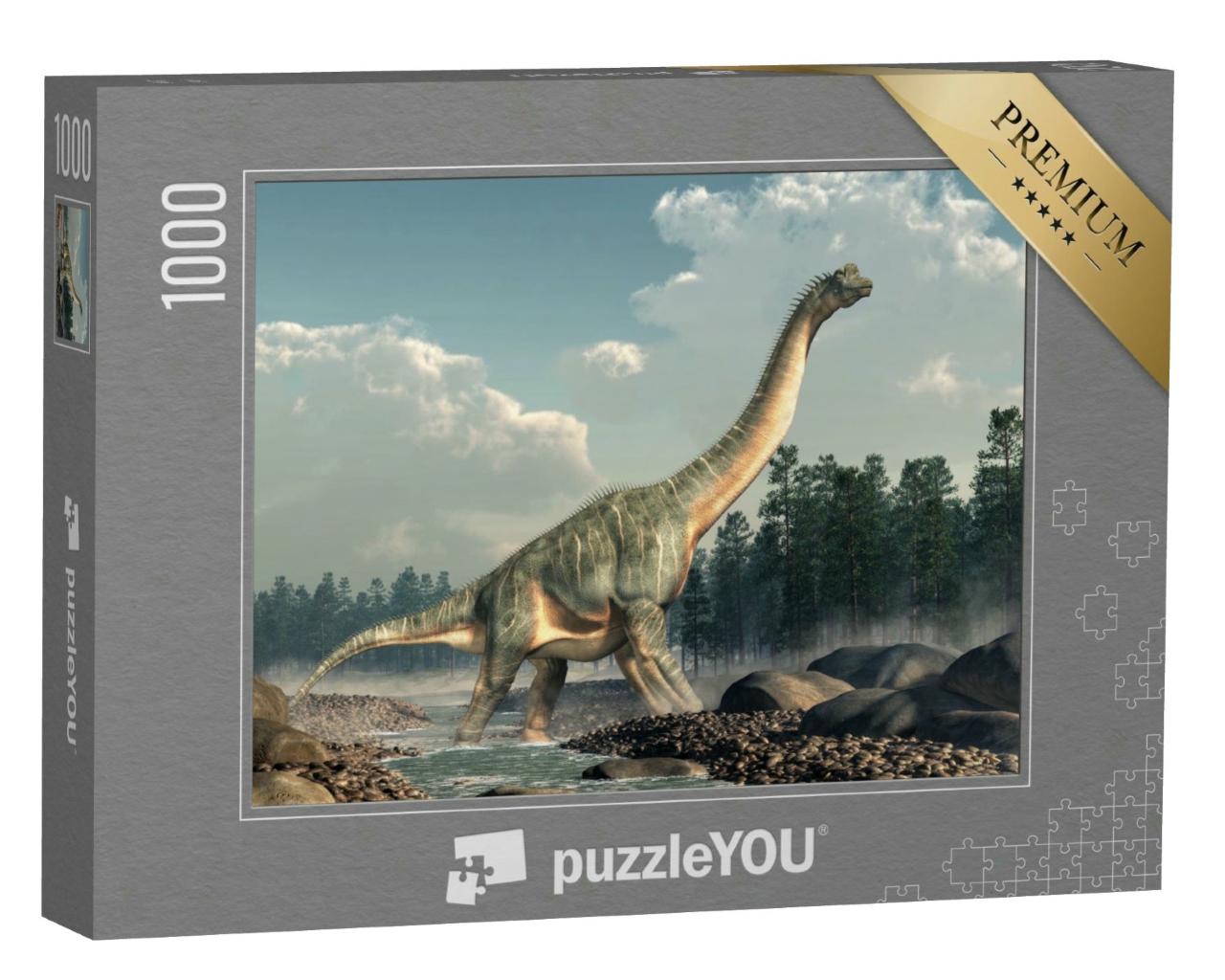 Puzzle 1000 Teile „Brachiosaurus, ein riesiger Sauropoden-Dinosaurier“