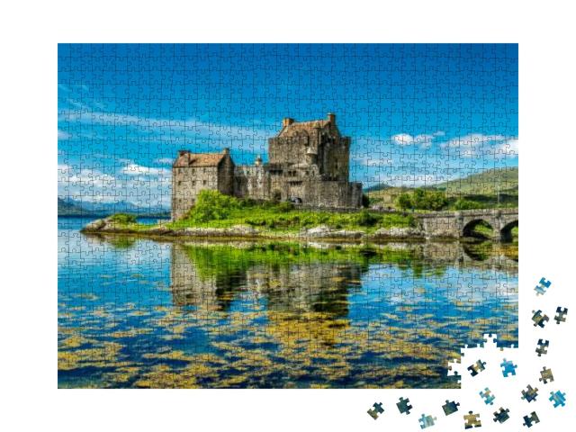Puzzle 1000 Teile „Sommerliches Schloss von Dornie, Schottland“