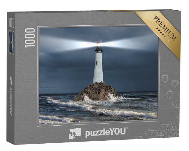 Puzzle 1000 Teile „Leuchtturm in Aktion“