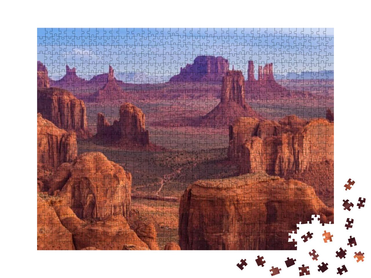 Puzzle 1000 Teile „Blick von Hunts Mesa, Monument Valley, Arizona“