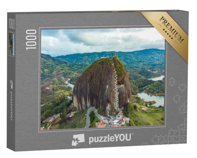 Puzzle 1000 Teile „Granitfelsen in Guatape, Kolumbien“