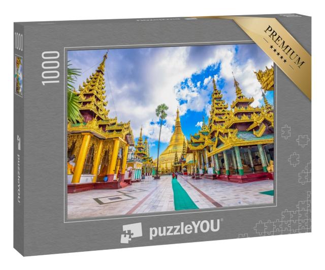Puzzle 1000 Teile „Beeindruckende Shwedagon-Pagode in Yangon, Myanmar“