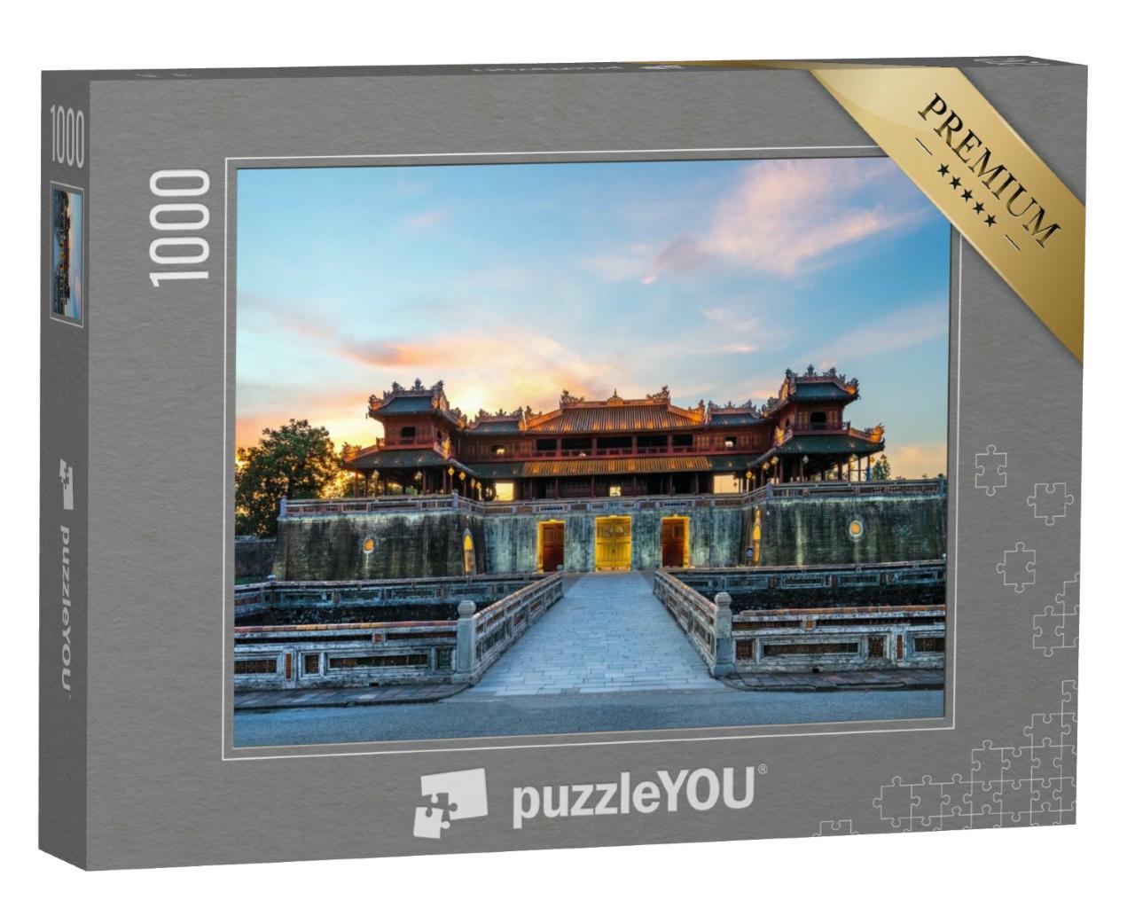 Puzzle 1000 Teile „Wunderschöner Blick auf das Meridian-Tor Hue zur Kaiserstadt, Vietnam“