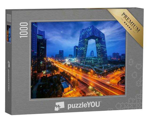 Puzzle 1000 Teile „Peking bei Nacht, China“