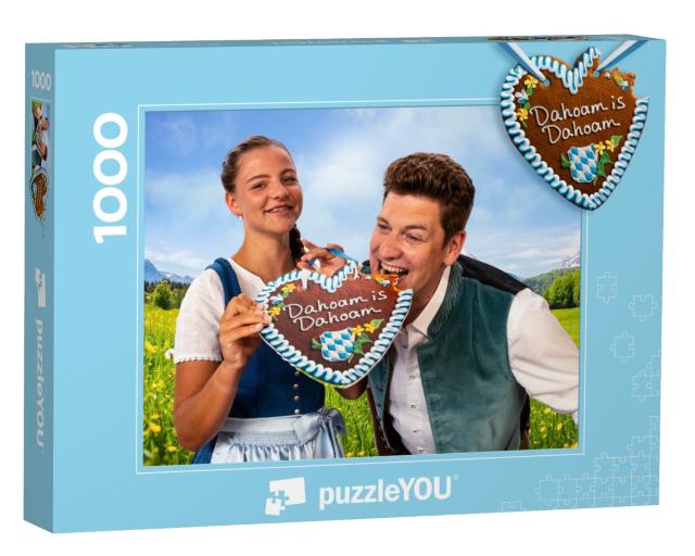 Puzzle 1000 Teile „Dahoam is Dahoam: Emma und Gregor“