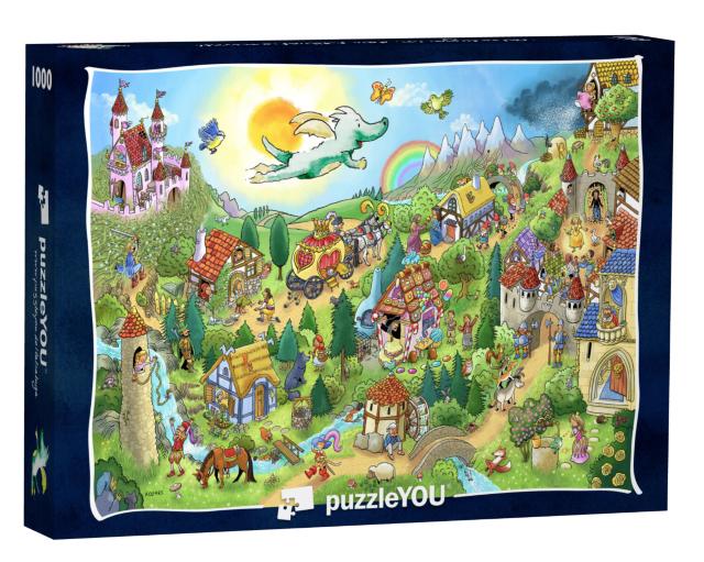 Puzzle 1000 Teile „Tabaluga in der Märchenwelt“