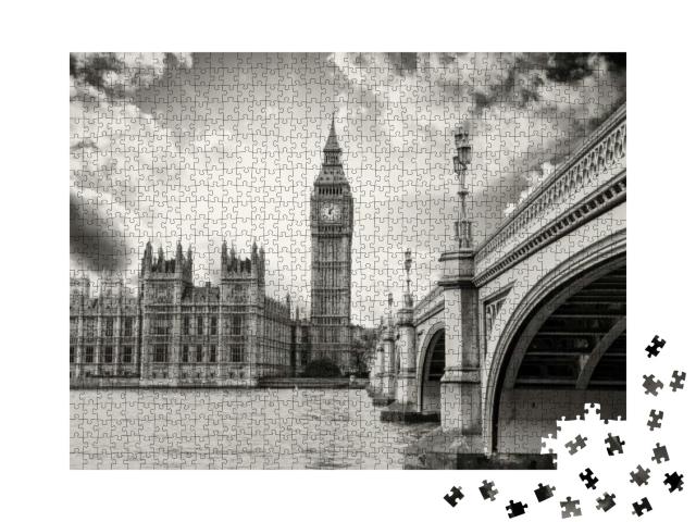 Puzzle 1000 Teile „Der Big Ben und Palace of Westminster, London“