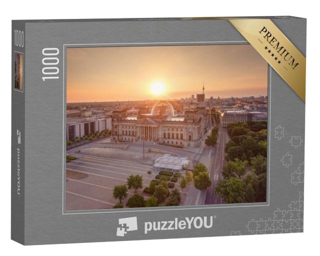 Puzzle 1000 Teile „Berlin mit Sonnenaufgang am Reichstag“