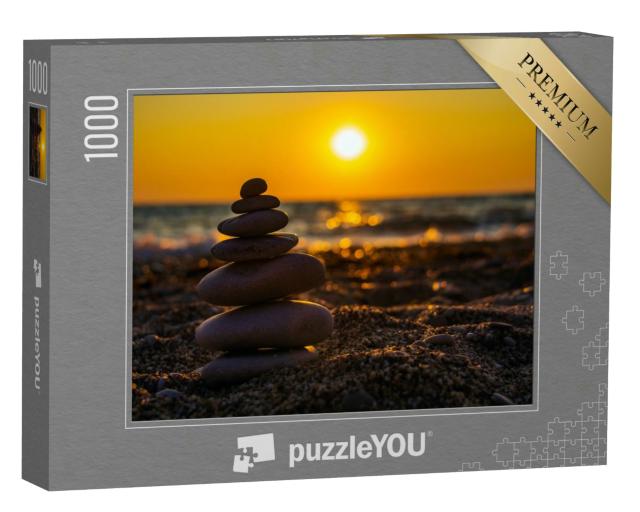 Puzzle 1000 Teile „Zen-Steine am Strand“