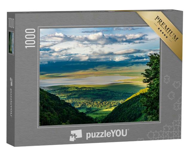 Puzzle 1000 Teile „Blick auf den Boden des Ngorongoro-Kraters“