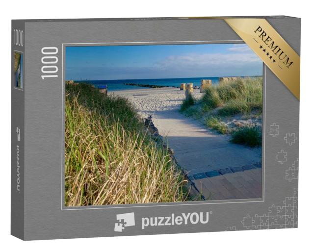 Puzzle 1000 Teile „Blick auf den Sandstrand der Insel Fehmarn an der Ostsee“