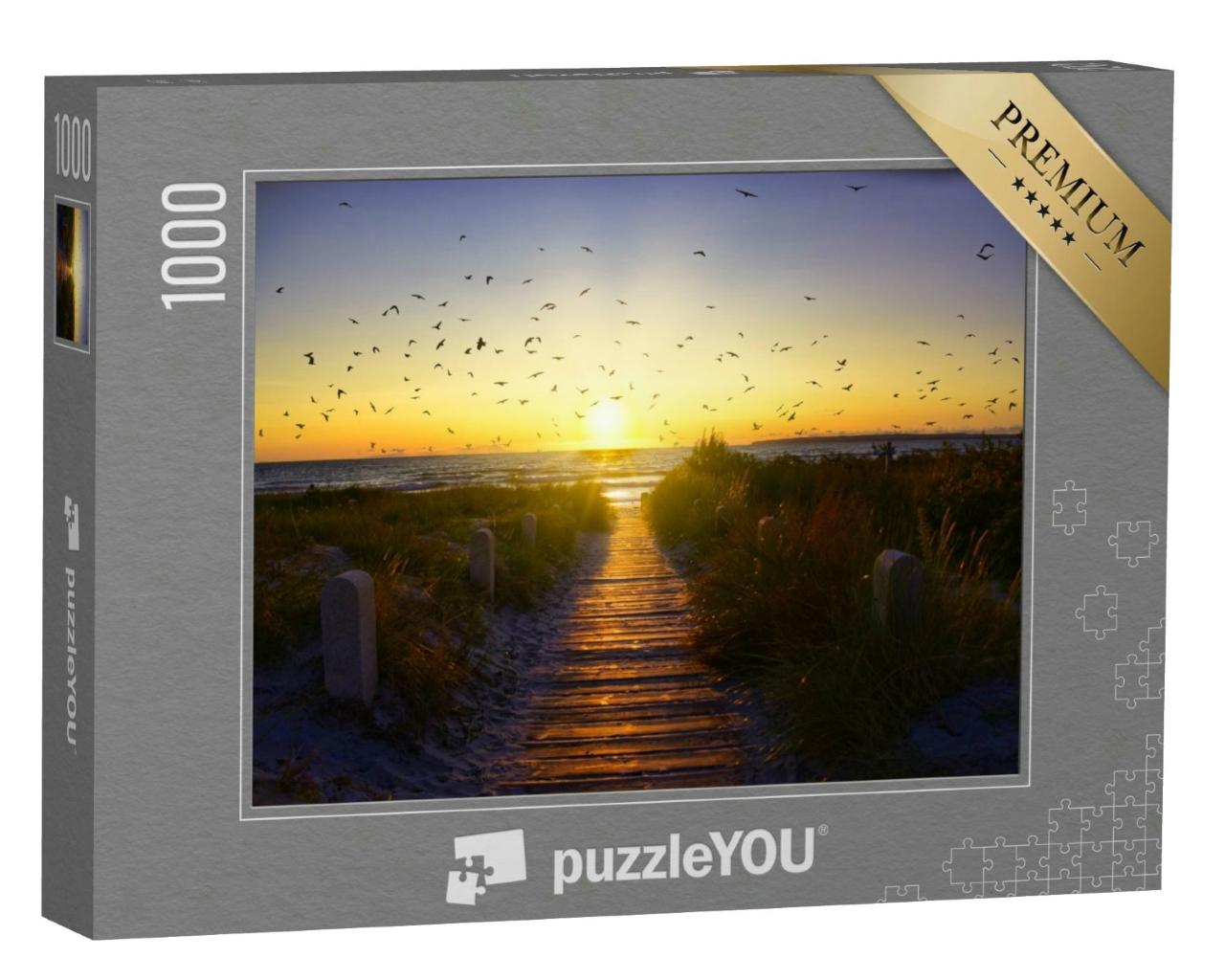 Puzzle 1000 Teile „Sonnenaufgang auf Rügen, Mecklenburg-Vorpommern, Deutschland“