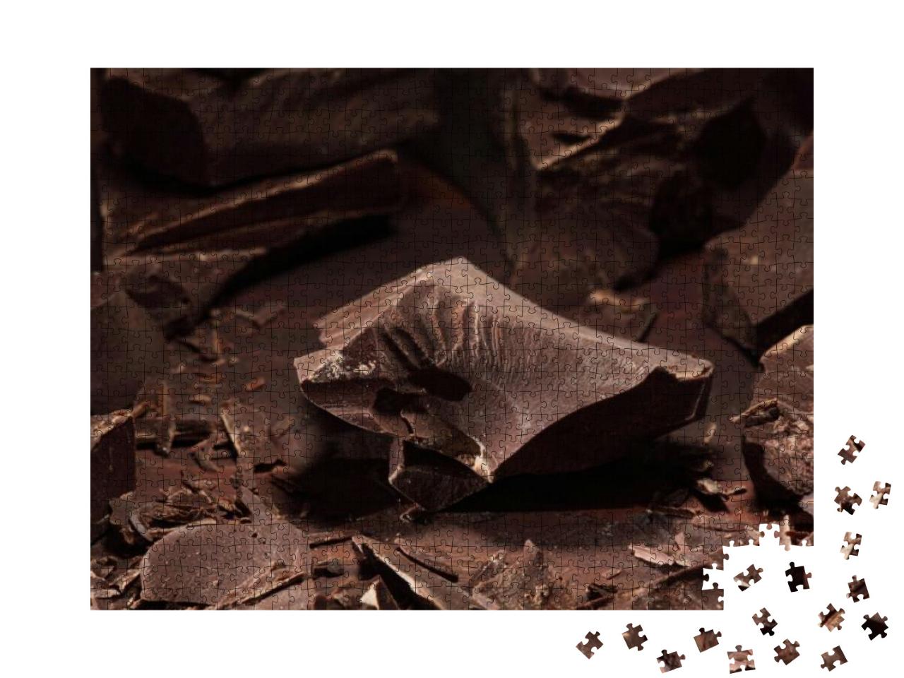 Puzzle 1000 Teile „Dunkle Schokoladenstücke“