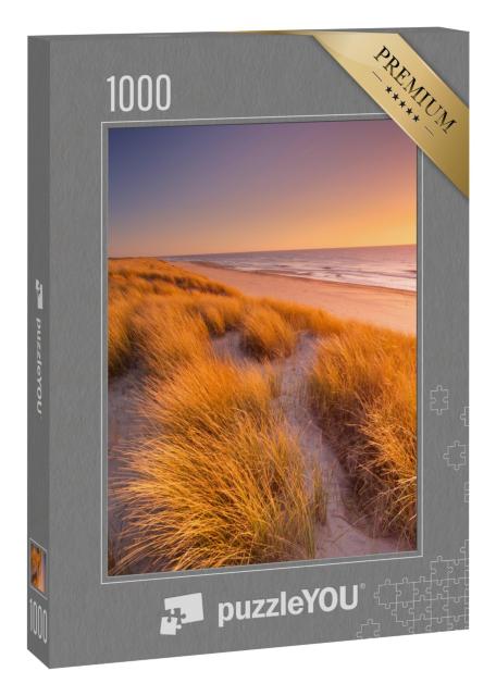 Puzzle 1000 Teile „Sonnenuntergang über den Dünen von Texel in den Niederlanden“