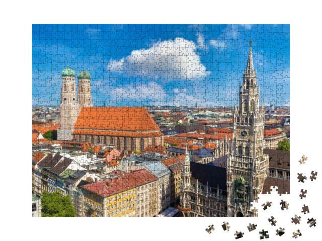 Puzzle 1000 Teile „Blick auf München, Deutschland“