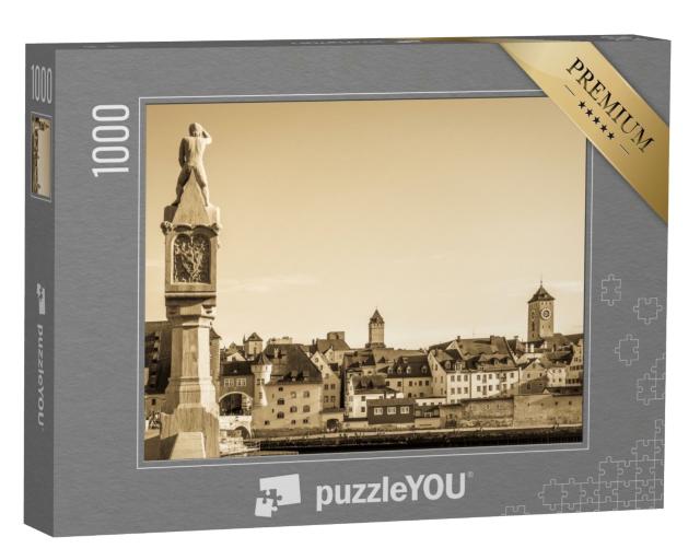 Puzzle 1000 Teile „Die berühmte Altstadt von Regensburg in Bayern“