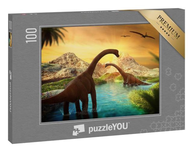 Puzzle 100 Teile „Die Welt der Dinosaurier“