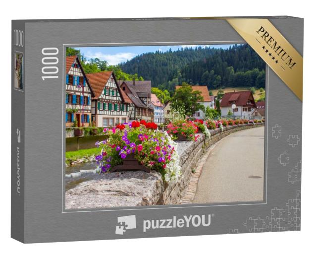 Puzzle 1000 Teile „Wunderschönes Schiltach im Schwarzwald, Deutschland“