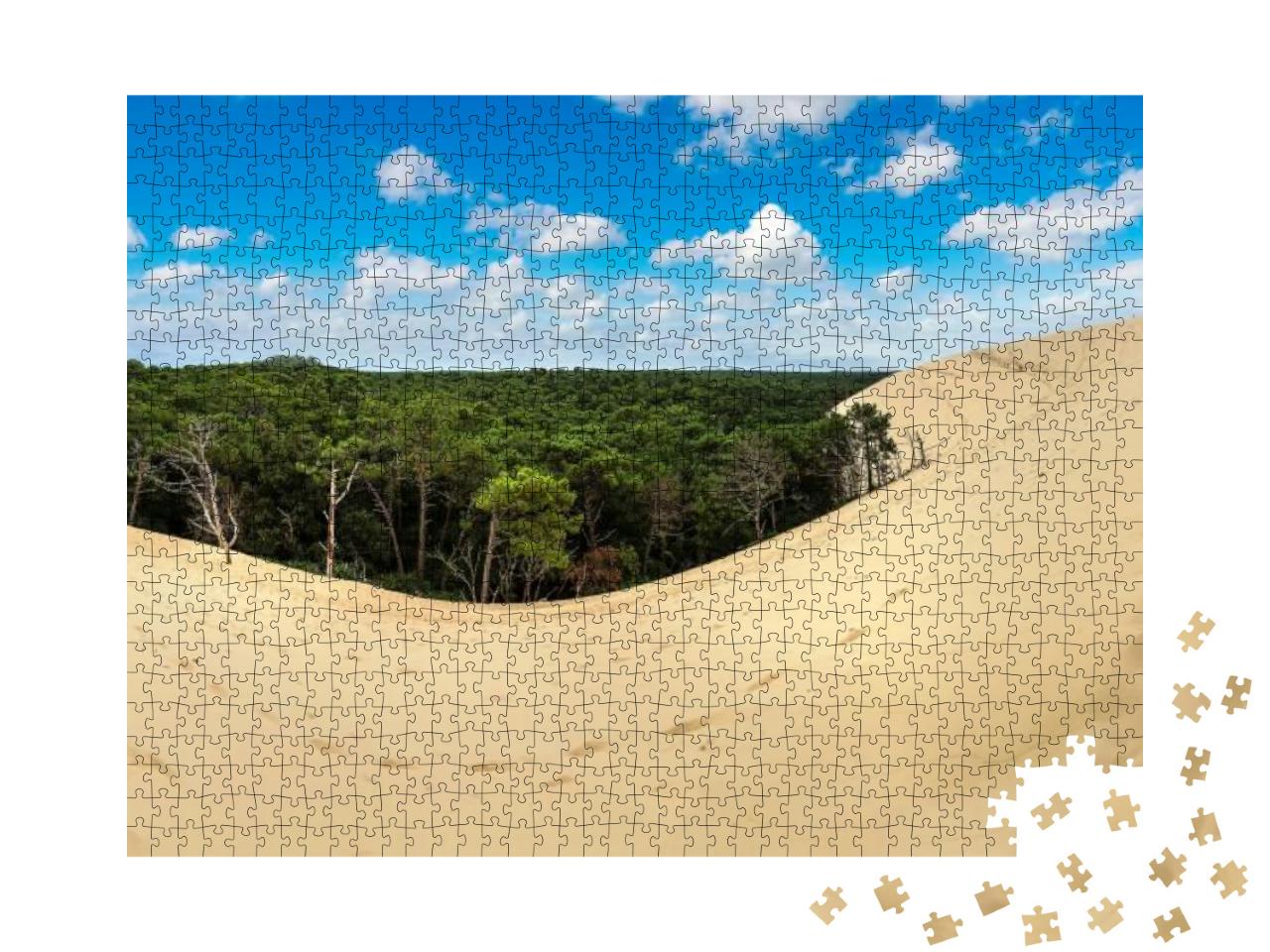 Puzzle 1000 Teile „Dune du Pilat: höchste Sanddüne Europas, Aquitanien, Frankreich, Atlantik“