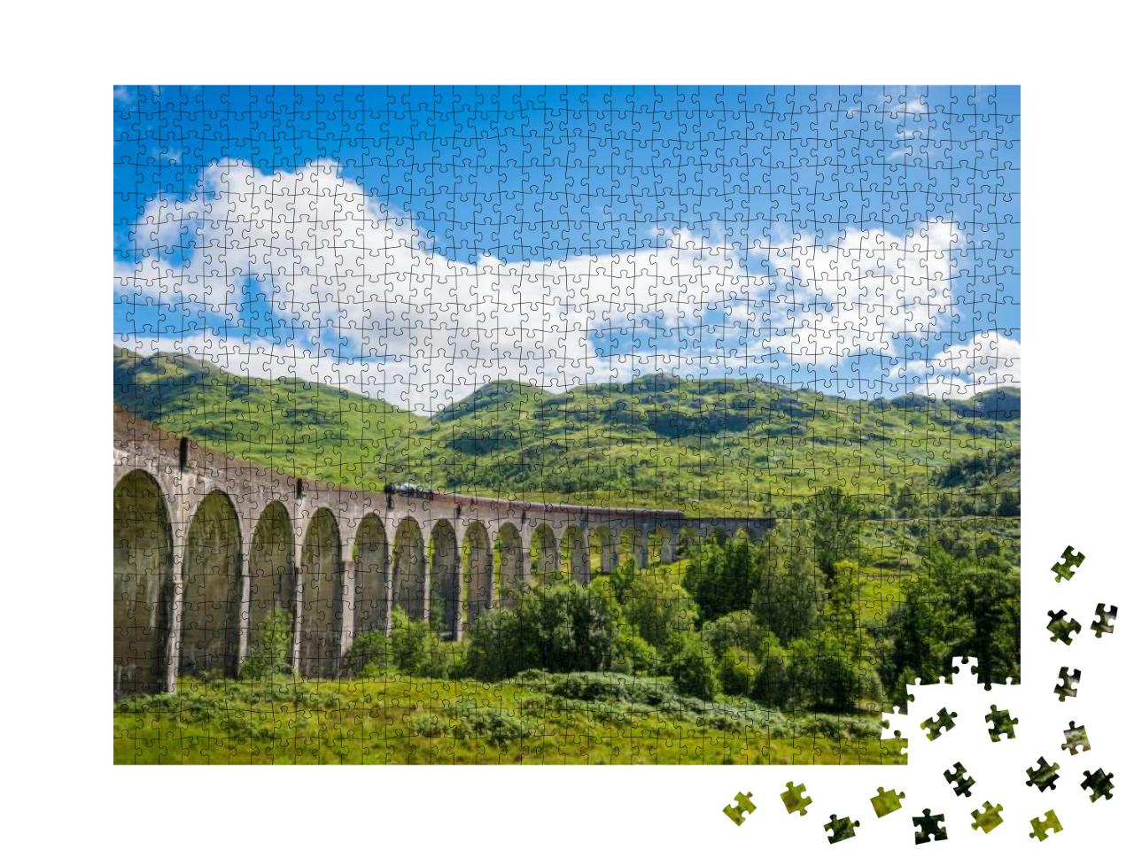 Puzzle 1000 Teile „Glenfinnan-Viadukt im Westen Schottlands“