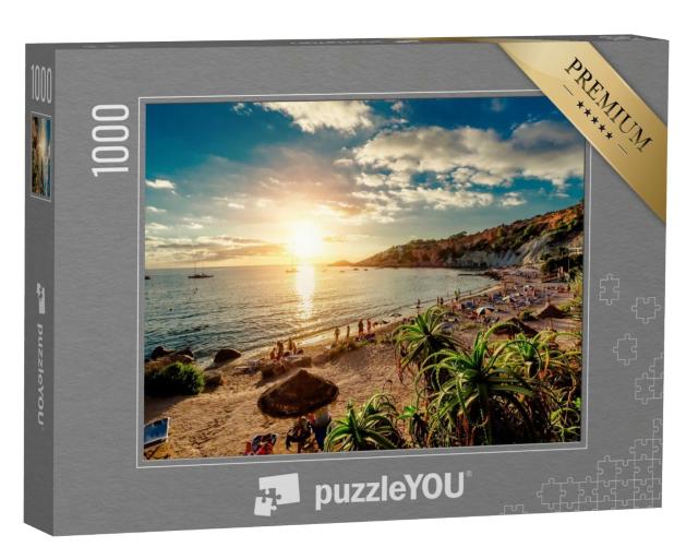 Puzzle 1000 Teile „Ein Strand bei Sonnenuntergang, Ibiza“