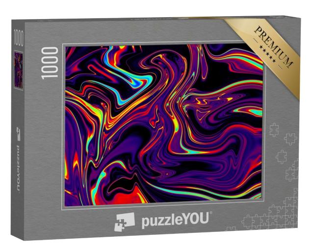 Puzzle 1000 Teile „Schillernde psychedelische Wirbel“