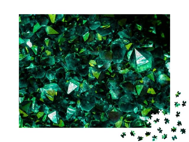 Puzzle 1000 Teile „Grüne Kristalle aus Smaragd, Saphir oder Turmalin“