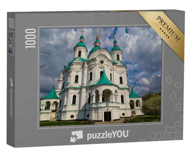 Puzzle 1000 Teile „Kathedrale der Geburt der heiligen Jungfrau, Kozelets, Ukraine“