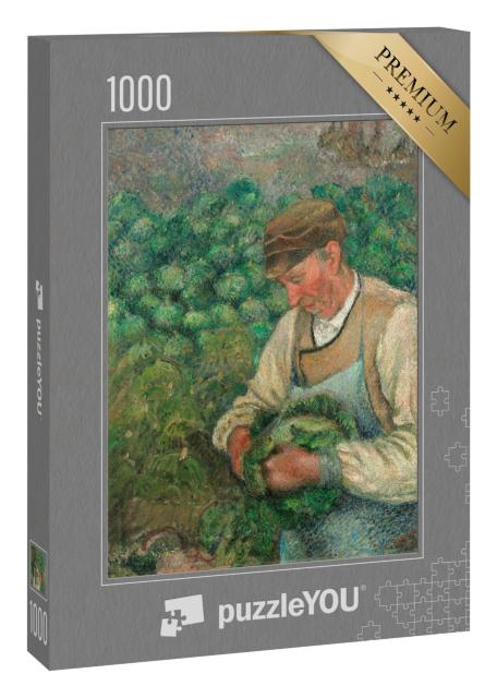 Puzzle 1000 Teile „Camille Pissarro - Der Gärtner - Alter Bauer mit Kraut“