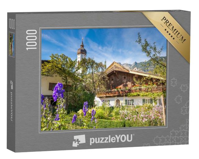 Puzzle 1000 Teile „Historische Stadt Garmisch-Partenkirchen, Bayern, Deutschland“