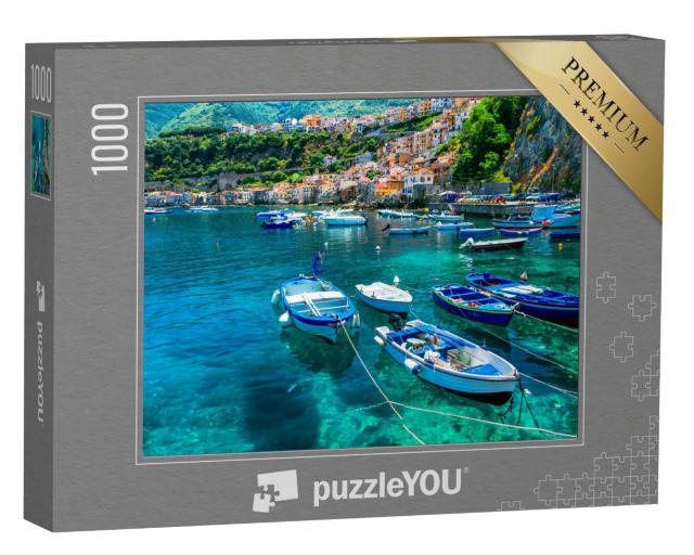 Puzzle 1000 Teile „Scilla Stadt in Kalabrien im Süden von Italien“