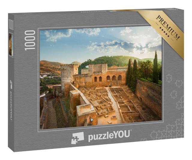 Puzzle 1000 Teile „Alhambra de Granada im Sonnenaufgang UNESCO-Weltkulturerbe“