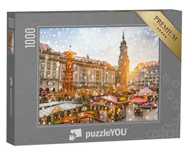 Puzzle 1000 Teile „Traditionell: Striezelmarkt in Dresden“
