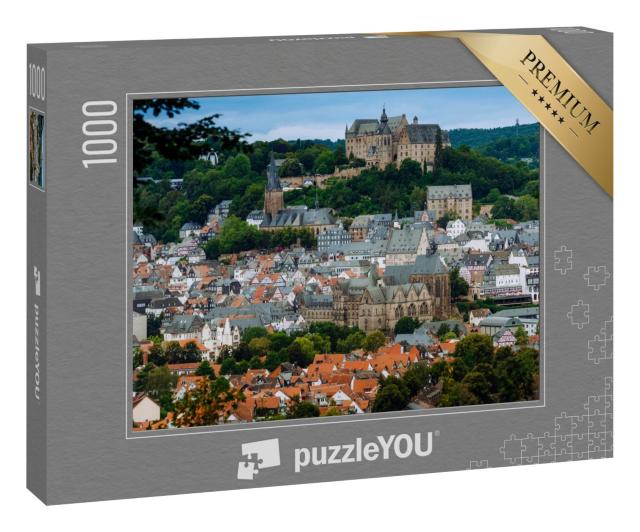 Puzzle 1000 Teile „Marburg über der Stadt Marburg in Hessen“