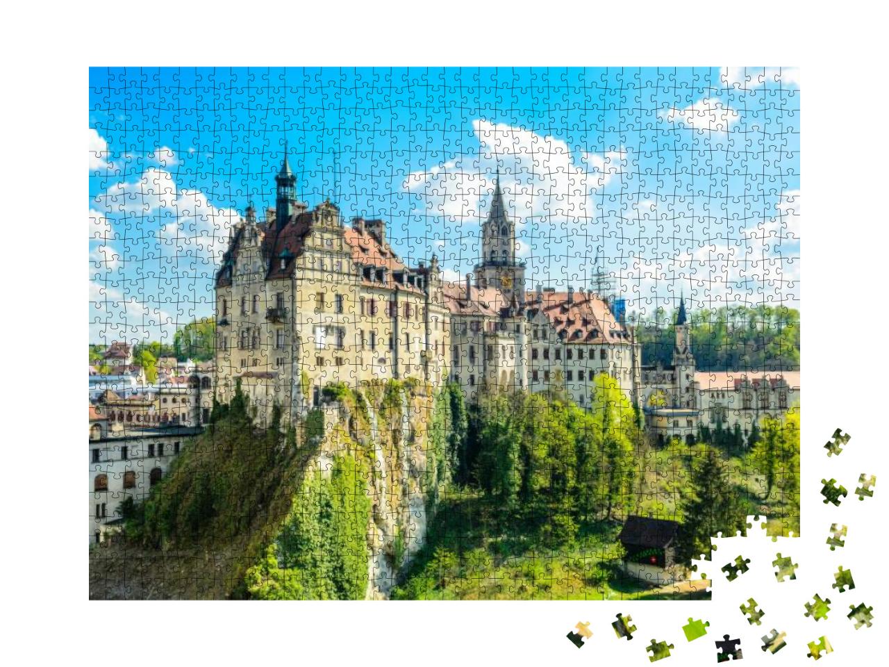 Puzzle 1000 Teile „Dynastie Hohenzollern: Schloss Sigmaringen in Baden-Wurttenberg“