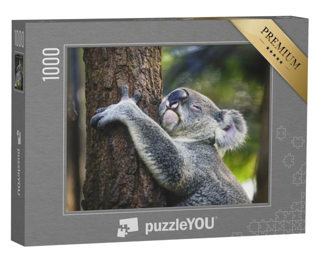 Puzzle 1000 Teile „Müder Koala am Baum“