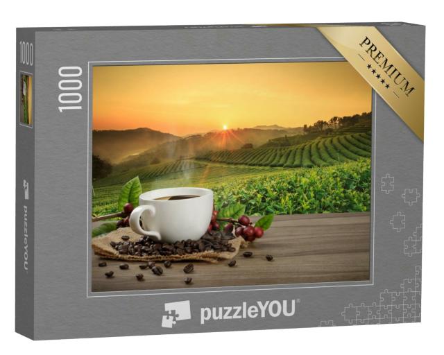 Puzzle 1000 Teile „Eine Tasse frisch gebrühter Kaffee “