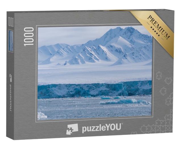 Puzzle 1000 Teile „Eis und Gletscher bei Sonnenuntergang, Spitzbergen, Norwegen“