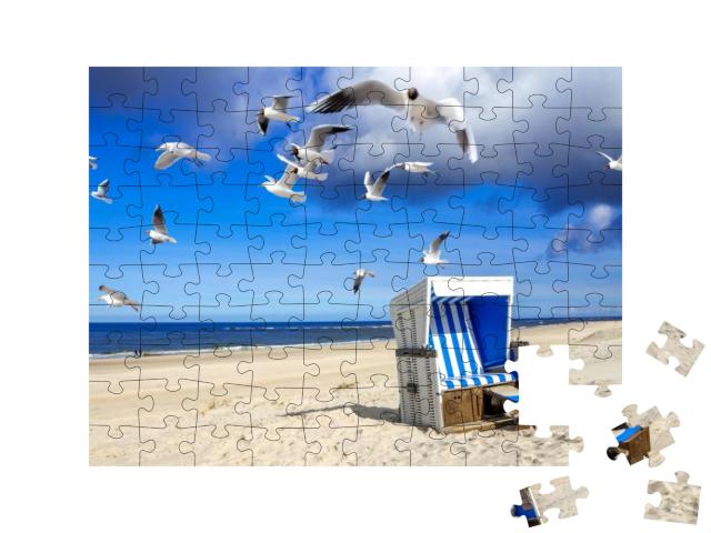 Puzzle 100 Teile „Strand von Westerland, Sylt“