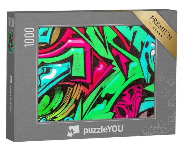 Puzzle 1000 Teile „Graffiti in pink und grün“
