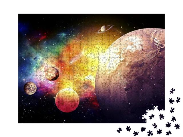 Puzzle 1000 Teile „Planeten der Galaxie “
