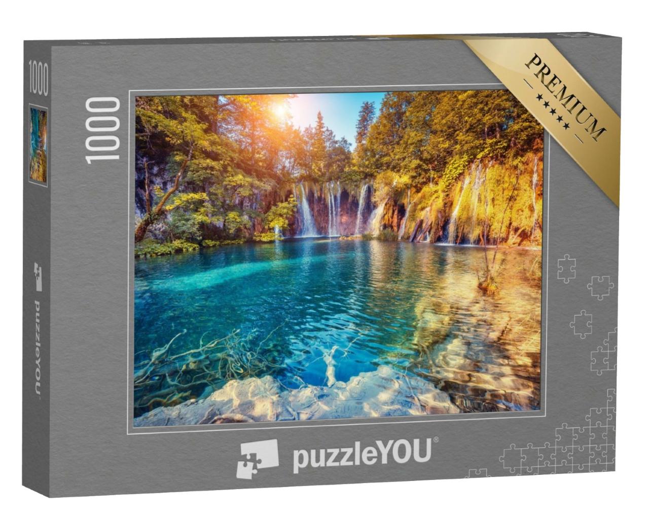 Puzzle 1000 Teile „Nationalpark Plitvicer Seen, Kroatien“