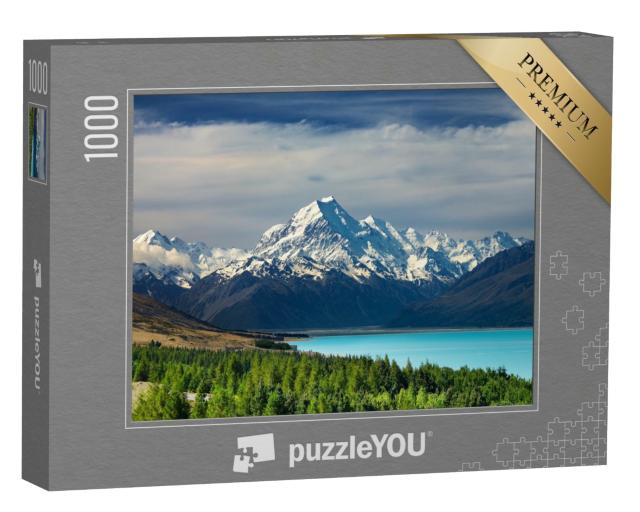 Puzzle 1000 Teile „Mount Cook und Pukaki See, Neuseeland“