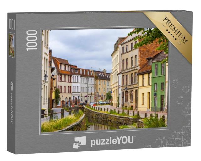 Puzzle 1000 Teile „In den Straßen der Altstadt von Wismar“