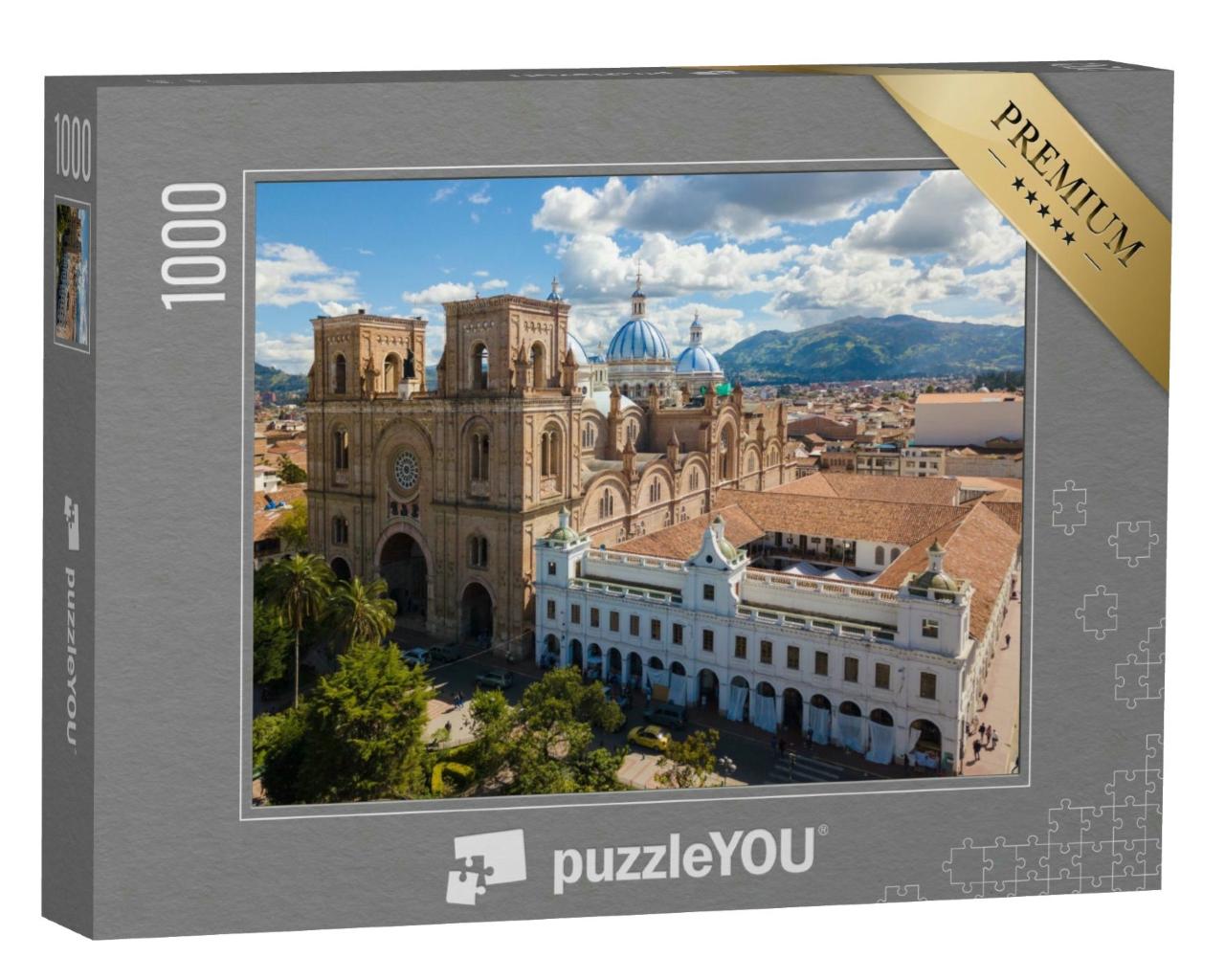 Puzzle 1000 Teile „Luftbild: Kathedrale der Unbefleckten Empfängnis, Caldera, Ecuador“