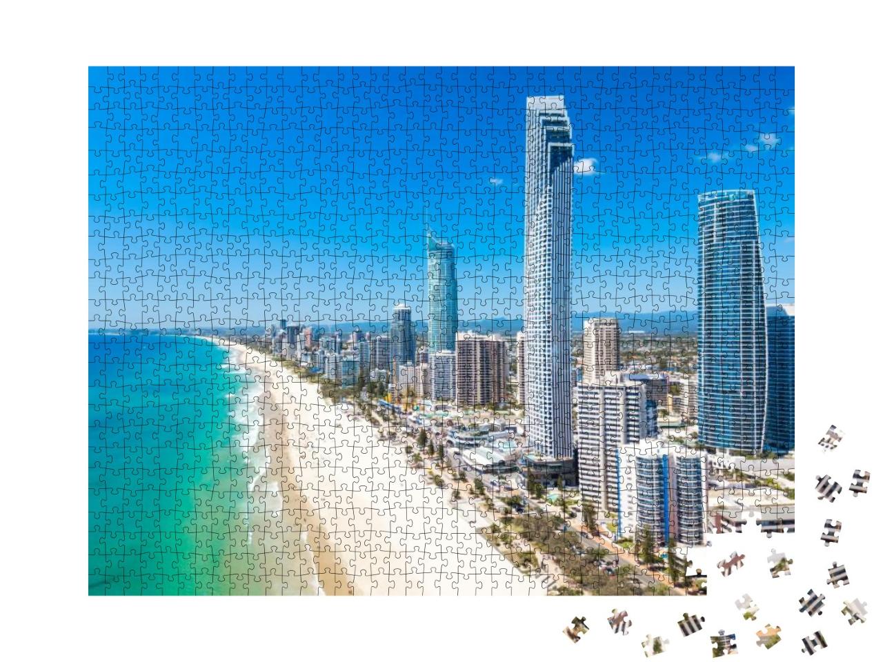 Puzzle 1000 Teile „Stadtteil Surfers Paradise der Stadt Gold Coast, Australien“