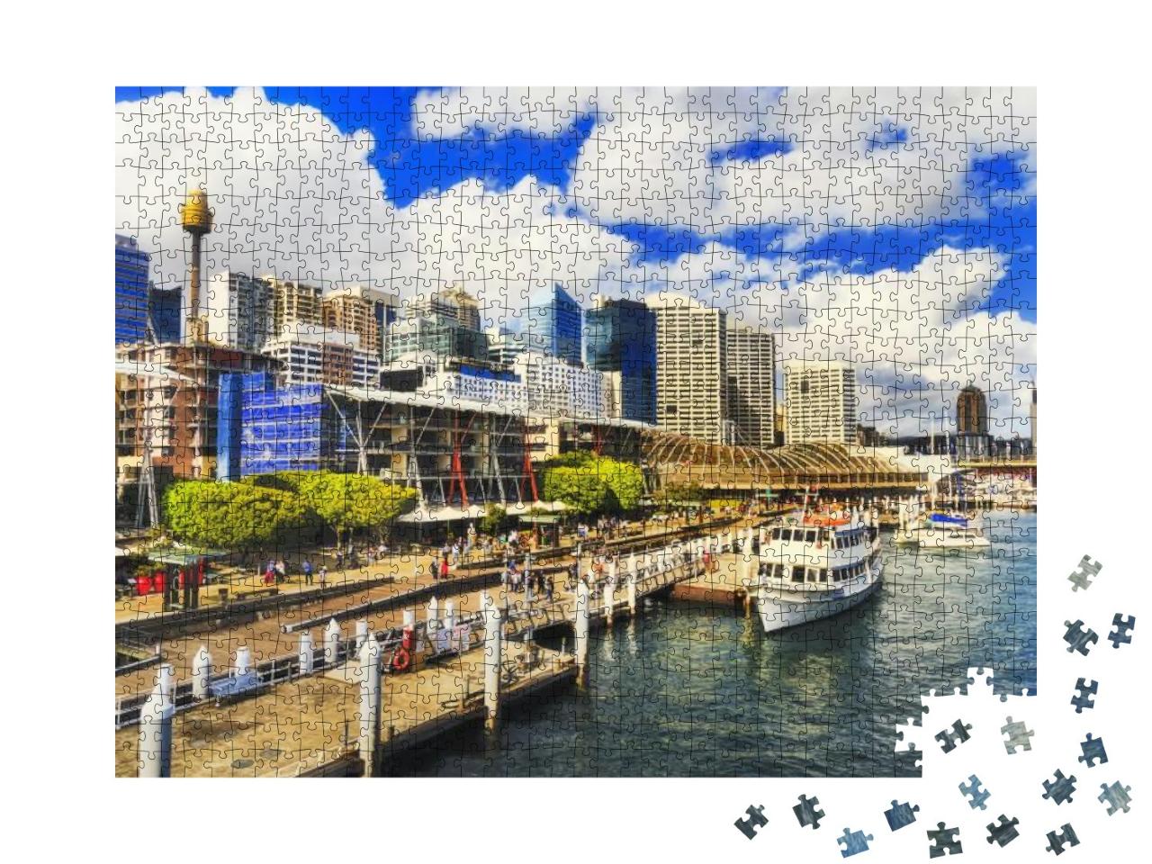 Puzzle 1000 Teile „Die Promenade King Street Wharf in Sydney, Australien“